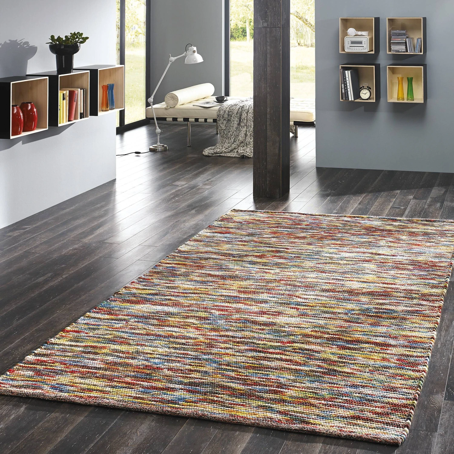 Handweb-Teppich, Multicolor 3 Handweb-Teppich, Multicolor