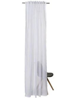 Vorhang Mit Gardinenband, Weiss -Einrichtungsgeschäft Amalia Gardine verdeckteSchlaufe weiss 140x245 pla2