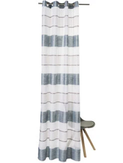 Ösenschal, Aqua -Einrichtungsgeschäft Aria Gardine Oesenschal Blau Aqua 140x245 pla2