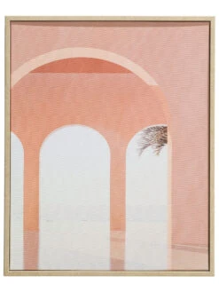 Leinwandbild, Ocker -Einrichtungsgeschäft Ausblick Druckgerahmt Beige Ocker 40x50 pla