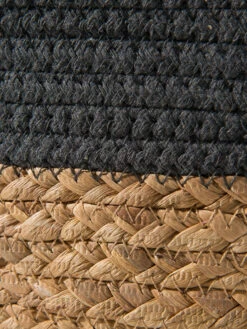 Korb, Anthrazit/Natur -Einrichtungsgeschäft Bandra Korb Dunkelgrau AnthrazitNatur 30x30x26 lup3