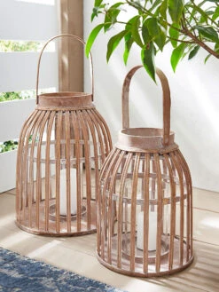 Windlicht, Natural -Einrichtungsgeschäft Barara Windlicht Braun Natural mil