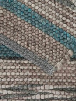 Woll-Teppich, Blue Stripes -Einrichtungsgeschäft Bjerka HandwebTeppich Blau BlueStripes 170x240 wel