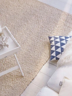 Woll-Teppich, Beach -Einrichtungsgeschäft Borgholm Handwebteppich beige beach 170x240 mil3