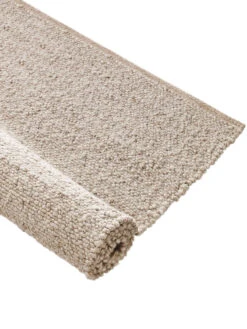 Woll-Teppich, Beach -Einrichtungsgeschäft Borgholm Handwebteppich beige beach rol