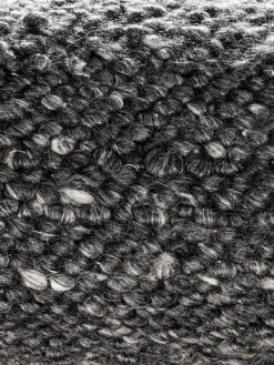 Woll-Teppich, Black -Einrichtungsgeschäft Borgholm Handwebteppich schwarz black lup