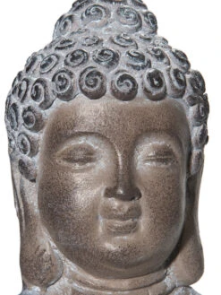 Figur, Grau -Einrichtungsgeschäft BuddhaSmile Figur Braun Grau 17x24x34 lup