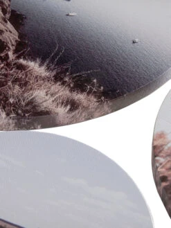 Leinwand Druck, Dunkelbeige -Einrichtungsgeschäft Canvas3er Bild Natur Grau Dunkelbeige 40rund lup