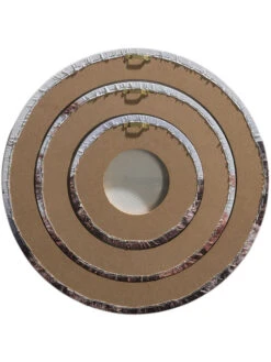 Leinwand Druck, Dunkelbeige -Einrichtungsgeschäft Canvas3er Bild Natur Grau Dunkelbeige 40rund ruk