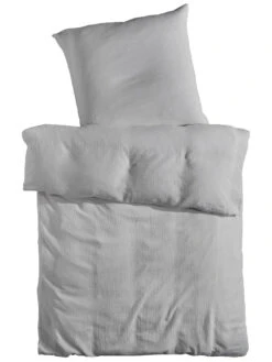 Musselin-Bettwäsche, Graphit -Einrichtungsgeschäft Cloudy Bettwaesche Grau Graphit 135x200 pla2