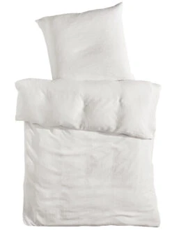 Musselin-Bettwäsche, Creme -Einrichtungsgeschäft Cloudy Bettwaesche Weiss Creme 135x200 pla2
