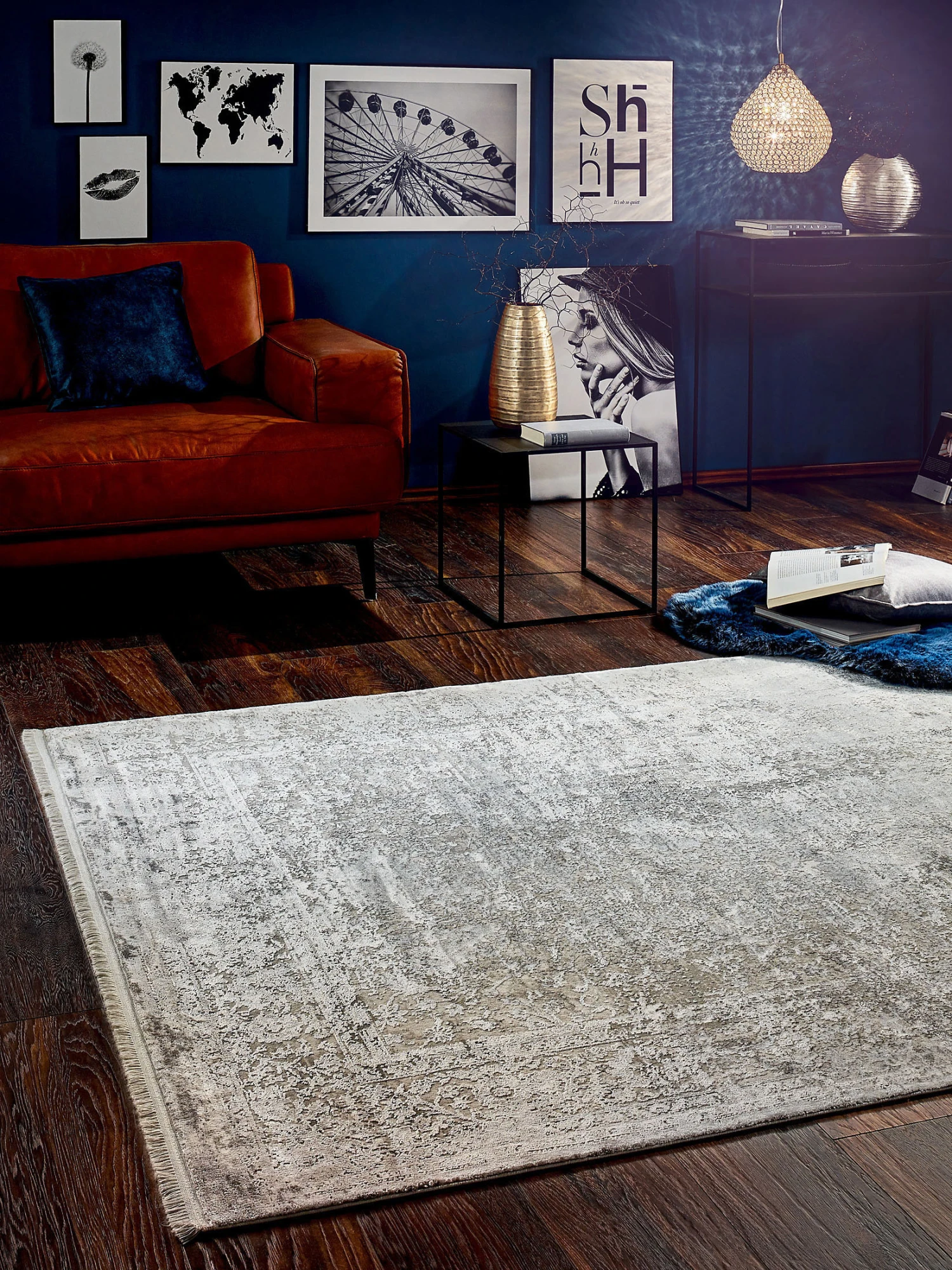 Vintage-Teppich, Gris 3 Vintage-Teppich, Gris