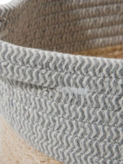 Korb, Grau/Beige -Einrichtungsgeschäft Cotiro Korb Grau GrauBeige 25x30x16 lup1