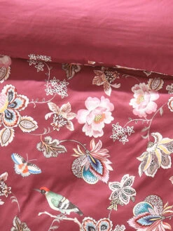 Renforcé-Bettwäsche, Beere -Einrichtungsgeschäft Dalina Bettwaesche Rot Beere 135x200 lup