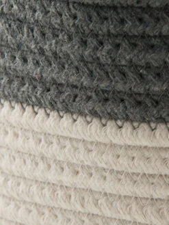 Korb, Grau/Weiss -Einrichtungsgeschäft DoubleBag Korb GrauWeiss 35x35x26 lup2