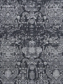 Vintage-Teppich, Quarz 10 Vintage-Teppich, Quarz -Einrichtungsgeschäft Escape VintageTeppich Schwarz Quarz lup