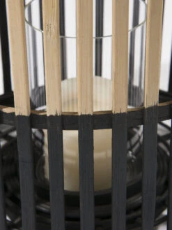 Laterne, Beige/Schwarz 9 Laterne, Beige/Schwarz -Einrichtungsgeschäft Fargosa Laterne Beige BeigeSchwarz 31x31x39 lup2