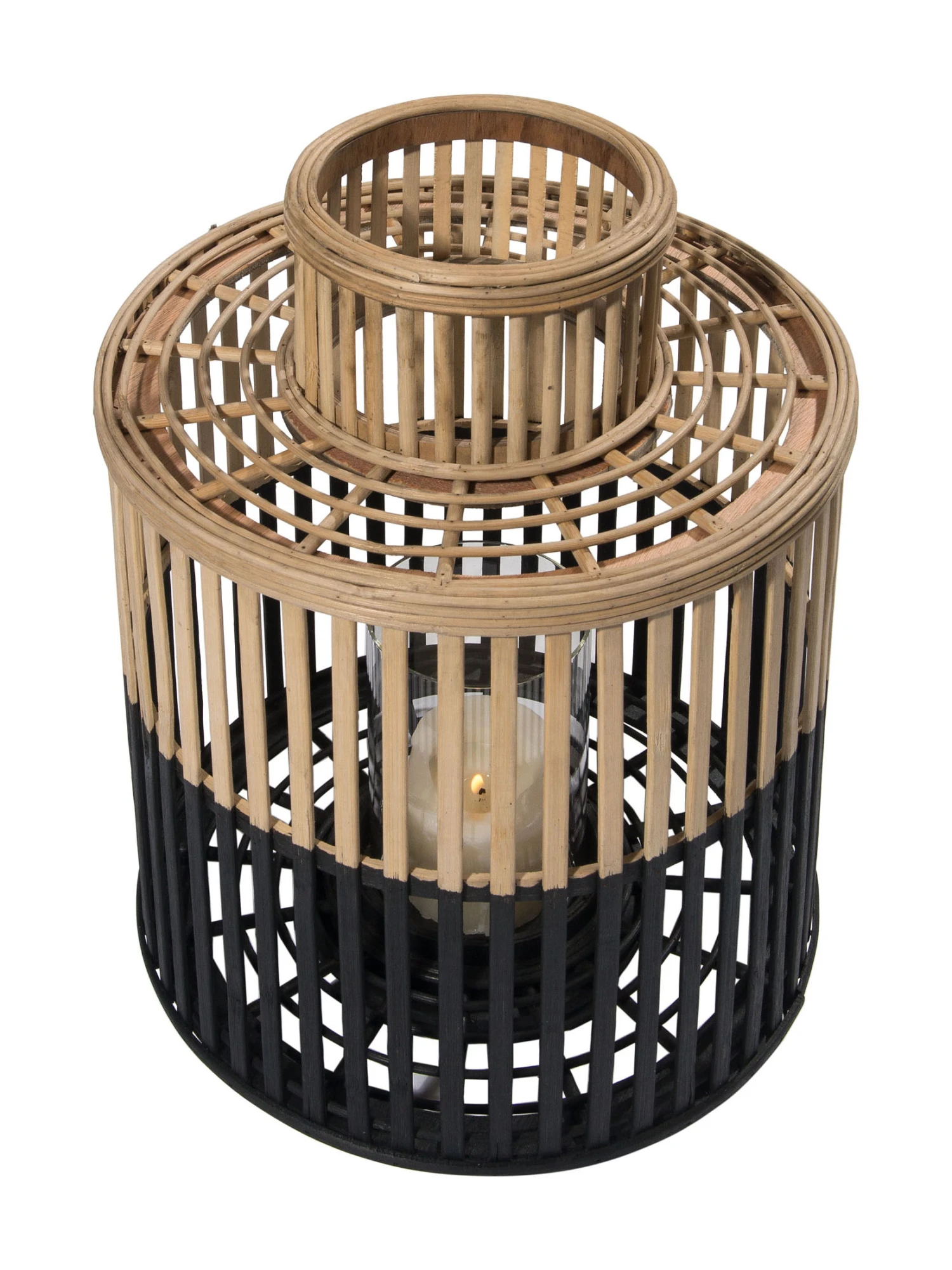 Laterne, Beige/Schwarz 3 Laterne, Beige/Schwarz