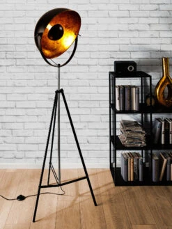 Standleuchte, Schwarz/Gold