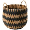 Korb, Schwarz/Natur -Einrichtungsgeschäft Flimmer Korb Schwarz SchwarzNatur 26x26x23 per