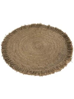 Jute-Teppich, Dünensand -Einrichtungsgeschäft Florencia JuteTeppich Beige Duenensand 90rund fper