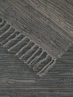 Baumwoll-Teppich, Anthrazit -Einrichtungsgeschäft Froesunda BaumwollTeppich Dunkelgrau Anthrazit 170x240 wel