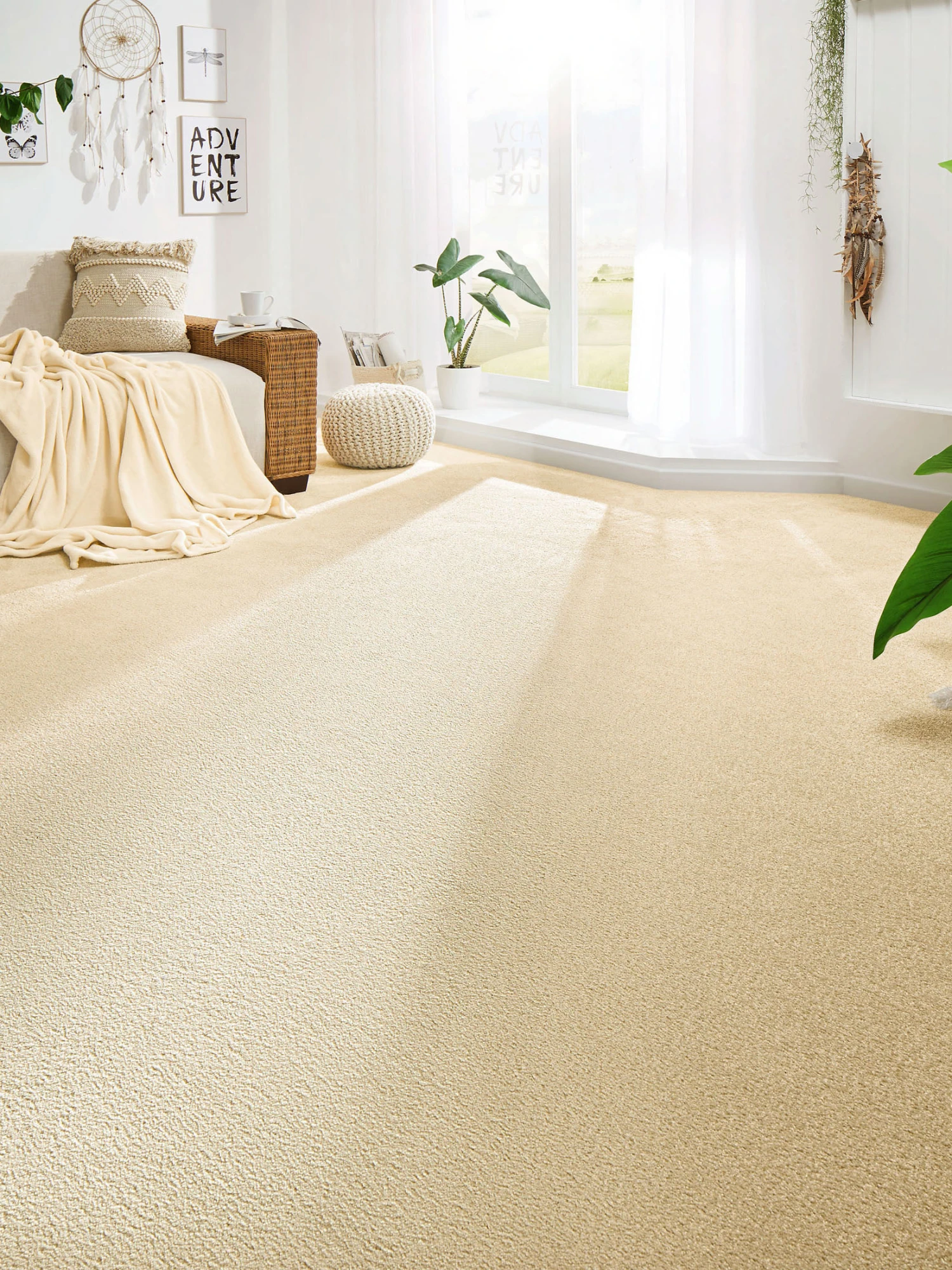 Velours-Teppichboden, Natur 3 Velours-Teppichboden, Natur