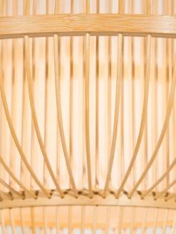 Hängeleuchte, Bambus -Einrichtungsgeschäft Imari Pendelleuchte Beige Bambus 42x42x40 lup