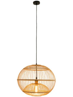 Hängeleuchte, Natur 12 Hängeleuchte, Natur -Einrichtungsgeschäft Iwato Pendelleuchte Hellbraun Natur 45x50 per2