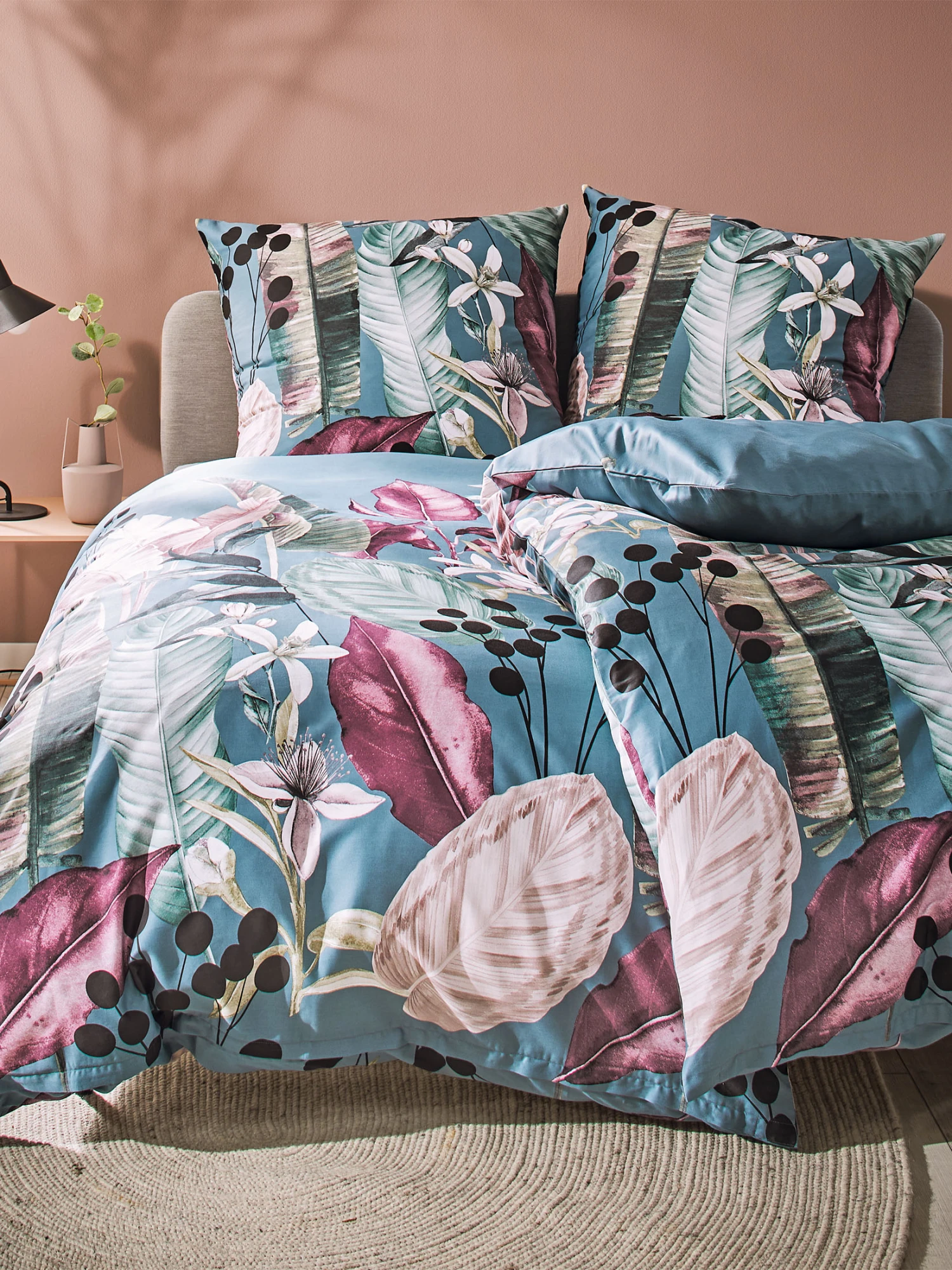 Satin-Bettwäsche, Petrol 3 Satin-Bettwäsche, Petrol