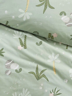 Kinderbettwäsche, Jungle Green -Einrichtungsgeschäft JungleFever Bettwaesche Gruen JungleGreen 135x200 lup
