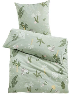 Kinderbettwäsche, Jungle Green -Einrichtungsgeschäft JungleFever Bettwaesche Gruen JungleGreen 135x200 pla