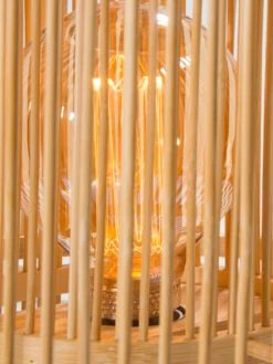 Tischleuchte, Bambus -Einrichtungsgeschäft Kadoma Tischleuchte Beige Bambus 30x30x30 lup2