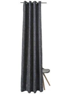 Ösenschal, Galaxy -Einrichtungsgeschäft Karli Gardine Oesenschal Dunkelgrau Galaxy 140x245 pla2