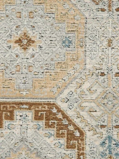 Vintage-Teppich, Blau/Gold -Einrichtungsgeschäft Kayseri VintageTeppich Gold BlauGold 200x290 lup