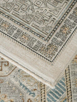 Vintage-Teppich, Blau/Gold -Einrichtungsgeschäft Kayseri VintageTeppich Gold BlauGold 200x290 wel