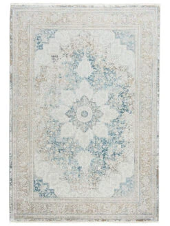 Vintage-Teppich, Bleu -Einrichtungsgeschäft Kingfield VintageTeppich Blau Bleu 200x290 pla