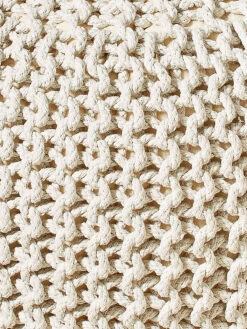 Strick-Pouf, Creme 7 Strick-Pouf, Creme -Einrichtungsgeschäft Kiruna Sitzpouf creme lup