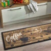 Fußmatte, Goodmorning Coffee -Einrichtungsgeschäft KitchenPlus Fussmatte Braun GoodmorningCoffee 50x150 mil