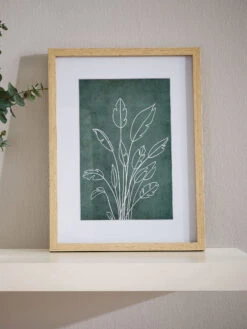 Leinwand-Druck-Glas, Grün/Weiss