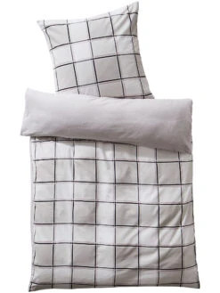 Flanell-Bettwäsche, Silber -Einrichtungsgeschäft Laholm Bettwaesche Grau Silber 135x200 pla