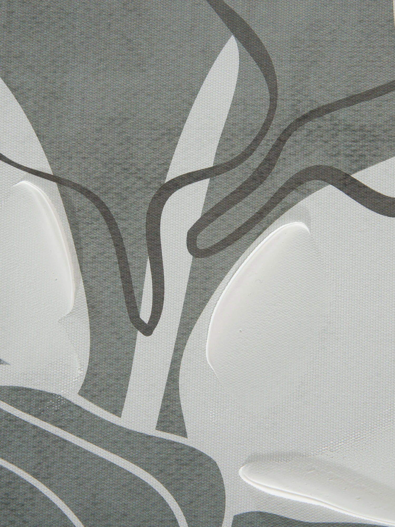 Leinwand-Druck-handbemalt, Graugrün 5 Leinwand-Druck-handbemalt, Graugrün – Bild 3