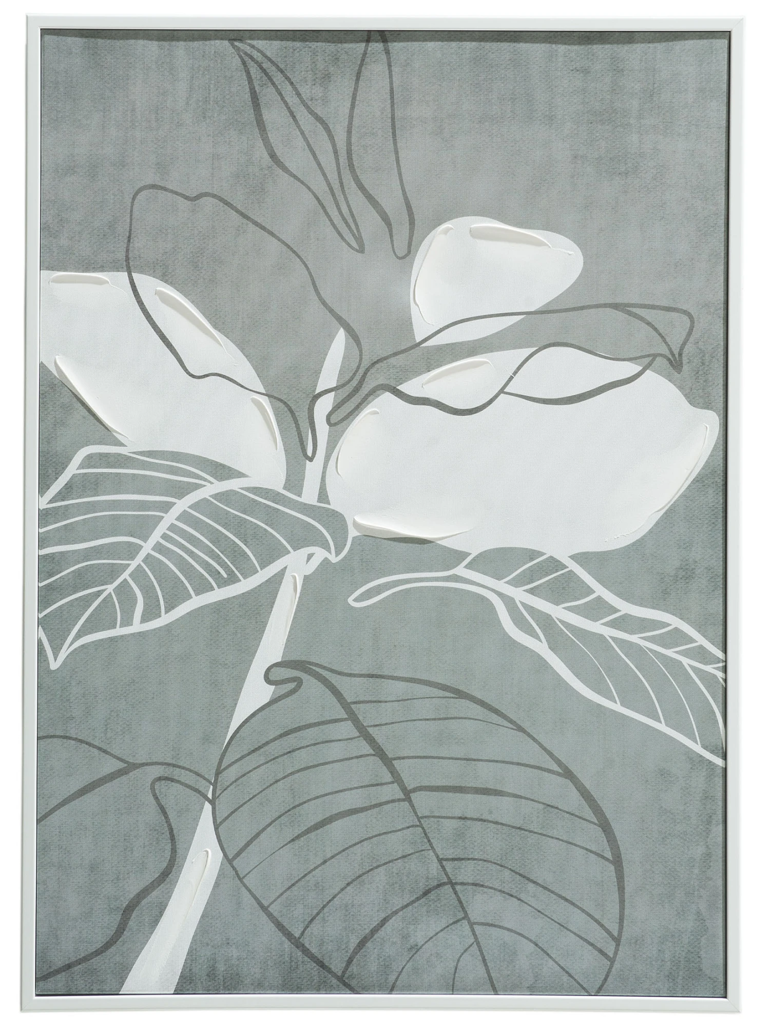Leinwand-Druck-handbemalt, Graugrün 4 Leinwand-Druck-handbemalt, Graugrün – Bild 2