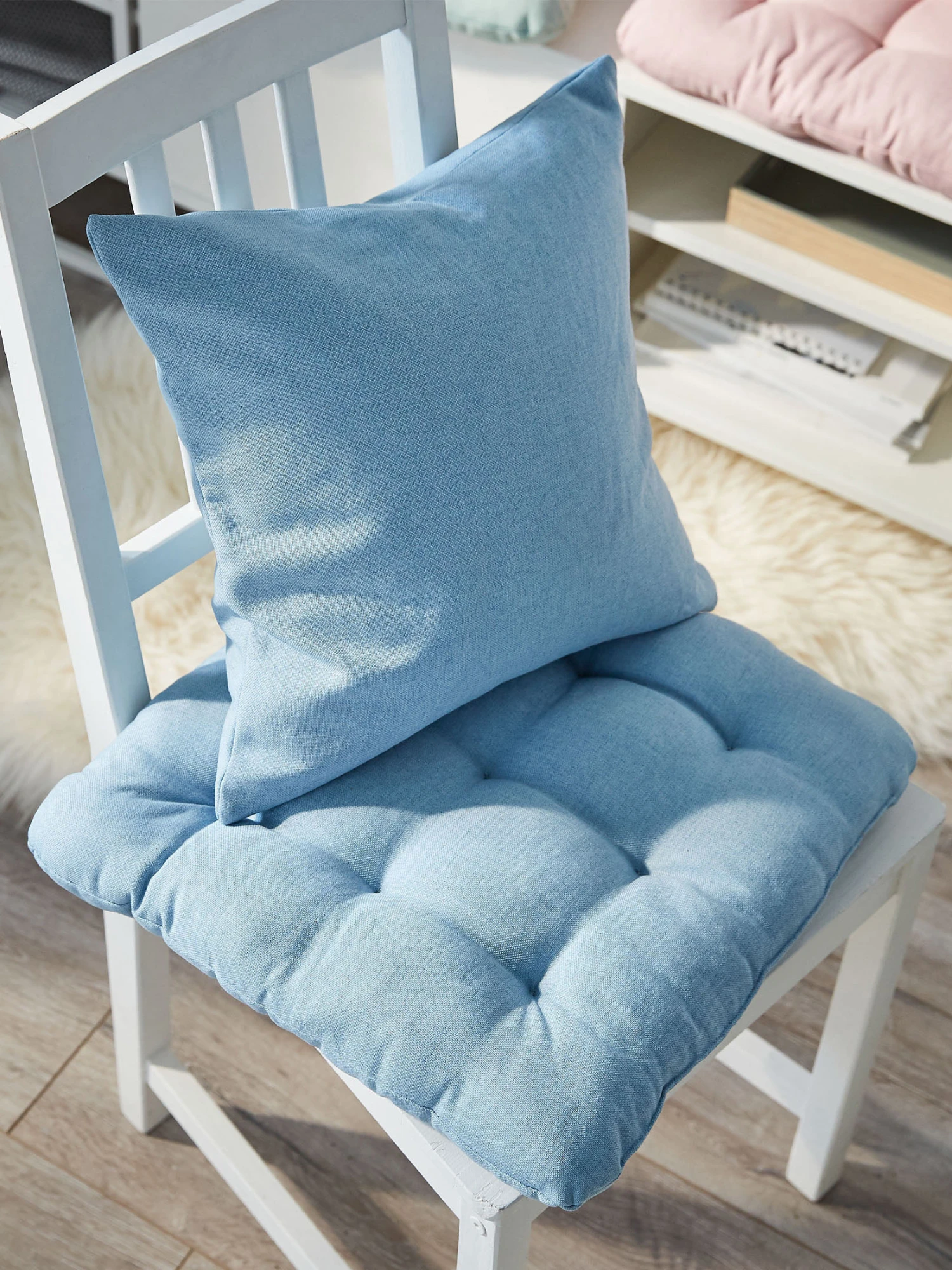 Kissen, Taubenblau 5 Kissen, Taubenblau – Bild 3