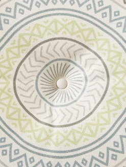 Outdoorkissen, Blau -Einrichtungsgeschäft Leonora Bodenkissen Blau 60rund lup