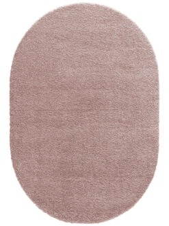 Hochflor-Teppich, Rosa -Einrichtungsgeschäft Lounge UniTeppich Rosa 160x230oval pla