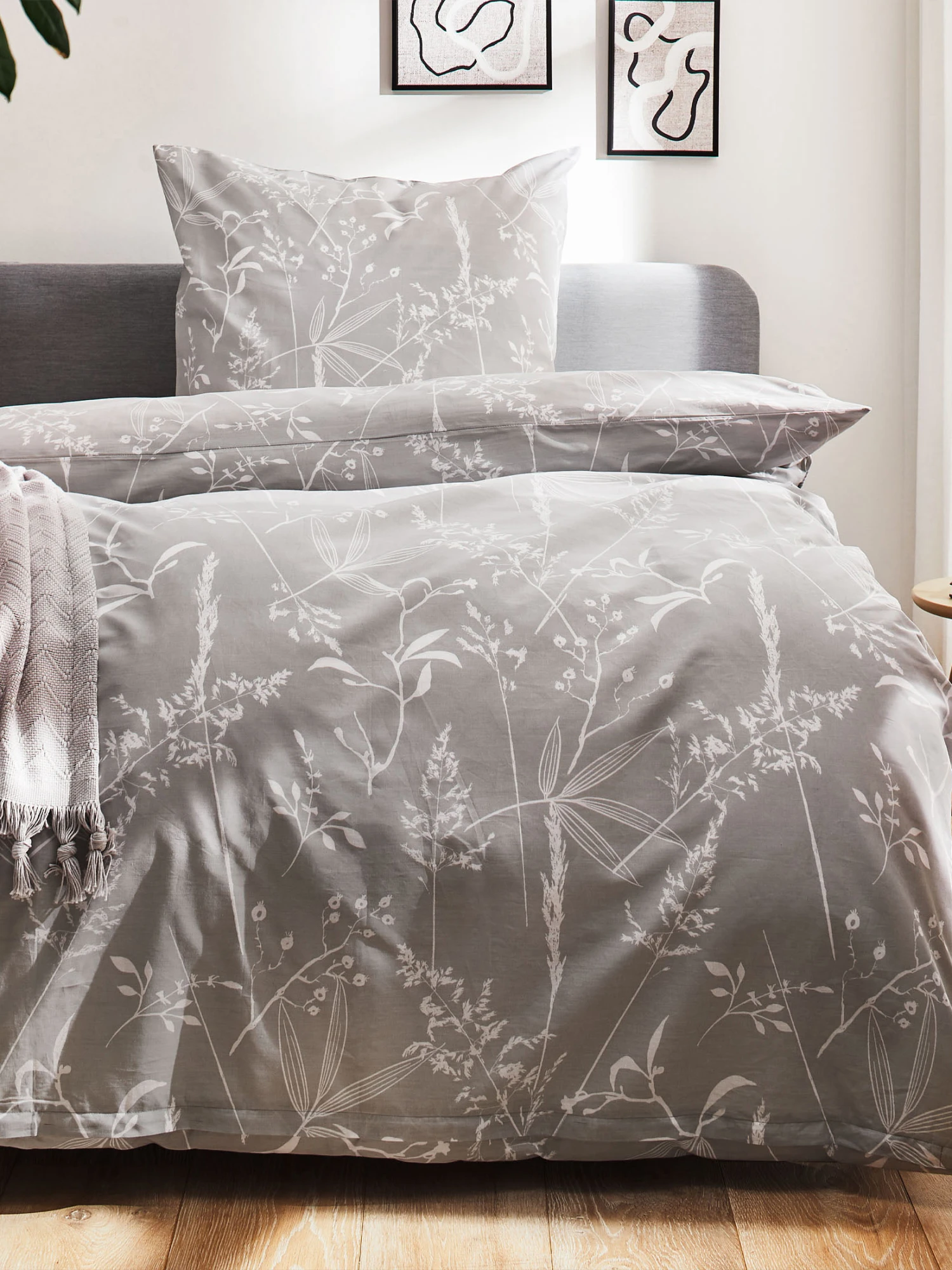 Renforcé-Bettwäsche, Grau 3 Renforcé-Bettwäsche, Grau