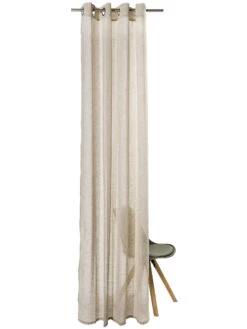 Ösenschal, Hellbraun -Einrichtungsgeschäft Madox Gardine Oesenschal Hellbraun 140x245 pla2