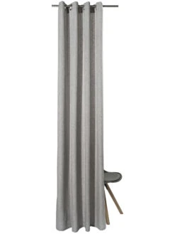 Ösenschal, Silber 11 Ösenschal, Silber -Einrichtungsgeschäft Malia Gardine Oesenschal hellgrau Silber 140x245 pla2