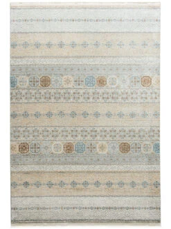 Vintage-Teppich, Blau/Gold/Silber 8 Vintage-Teppich, Blau/Gold/Silber -Einrichtungsgeschäft Mamaras VintageTeppich Blau BlauGoldSilber 200x290 pla